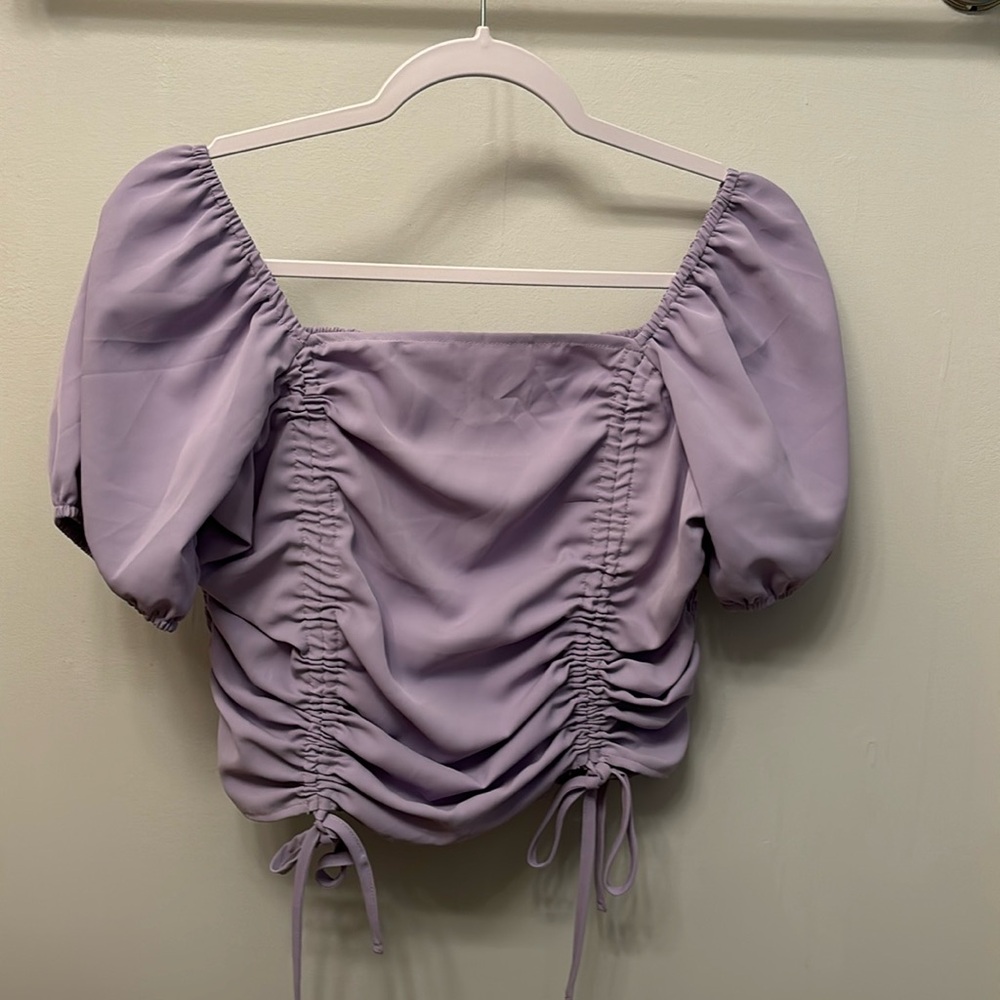 Purple dressy top for women
